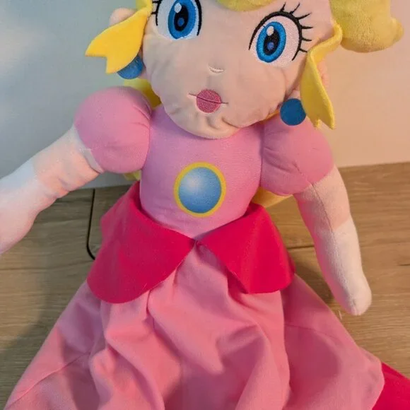 Super Mario Princess Peach Plush Stuffed Figure Doll 22” Gift Toy Licensed - Picture 3 of 11